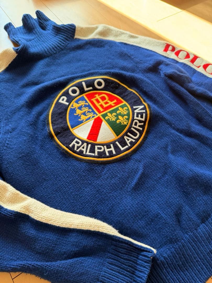 POLO RALPH LAUREN ブルー　ニット　セーター　XL