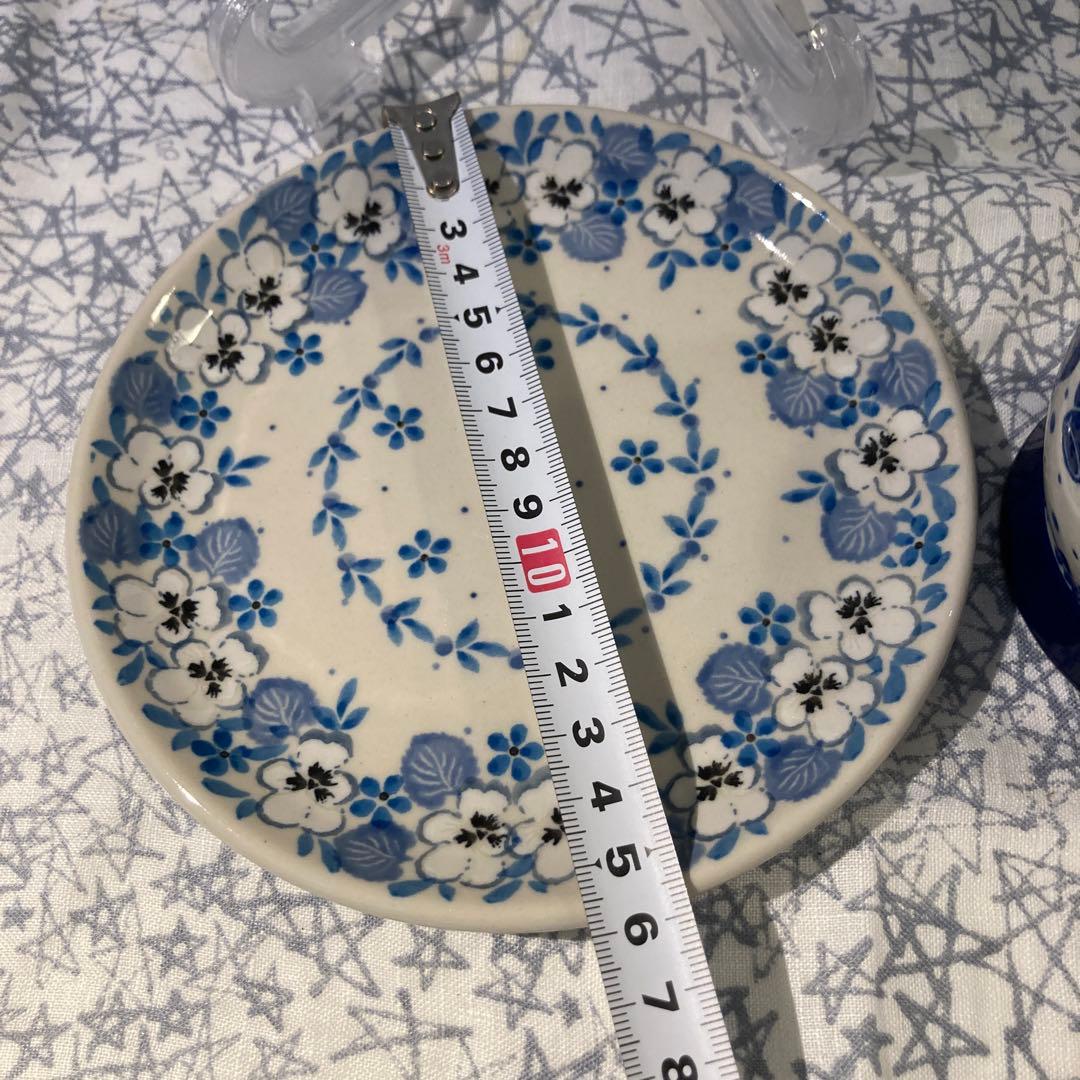 ポーランド食器　ポーリッシュポタリー　ビオラ　ケーキ皿　食器柄ポーリッシュマグ