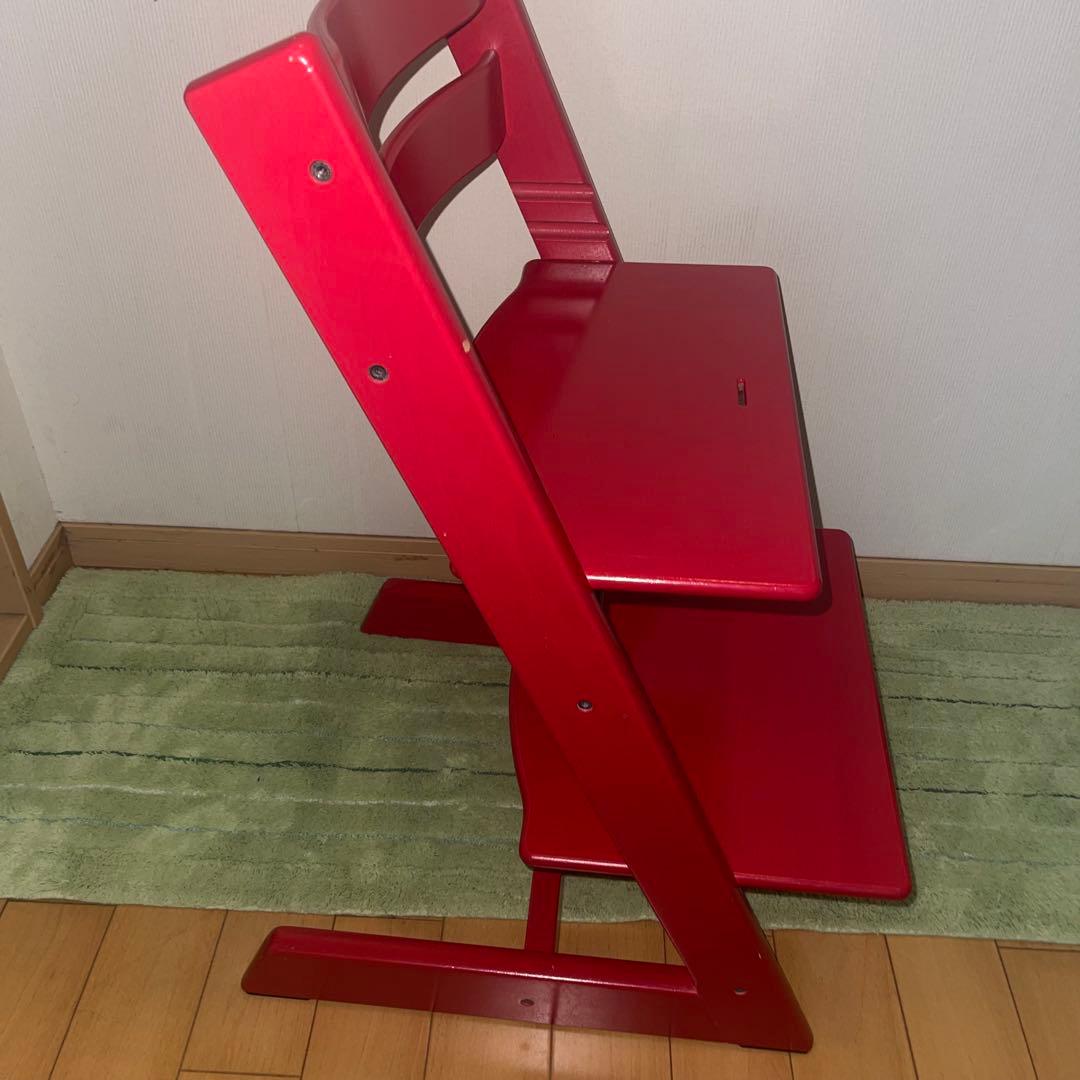 【良品】ストッケ トリップトラップ ハイチェア　レッド　S/N シリアル6