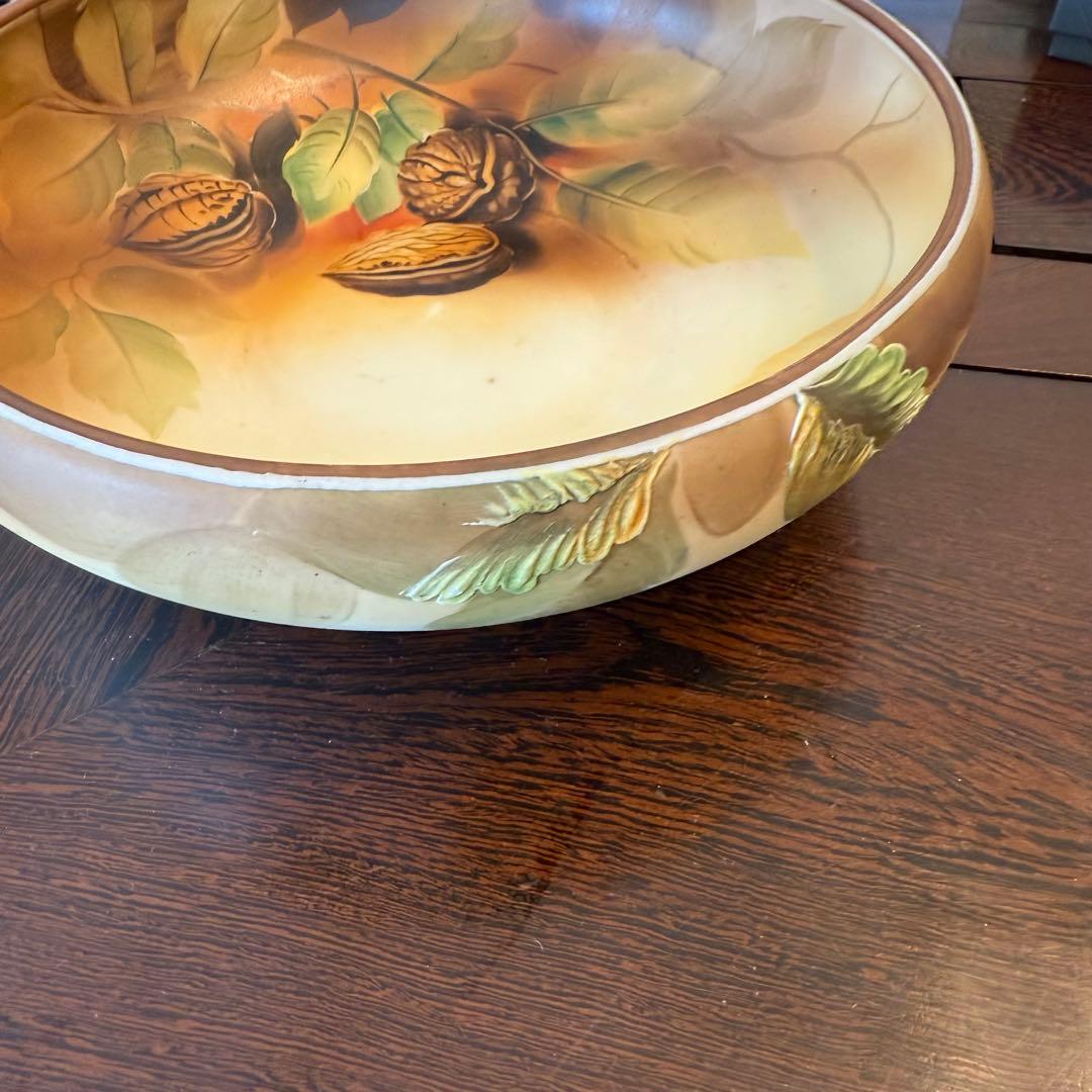 美品　希少　ノリタケ刻印あり　陶器製ボウル皿大　1884年代製