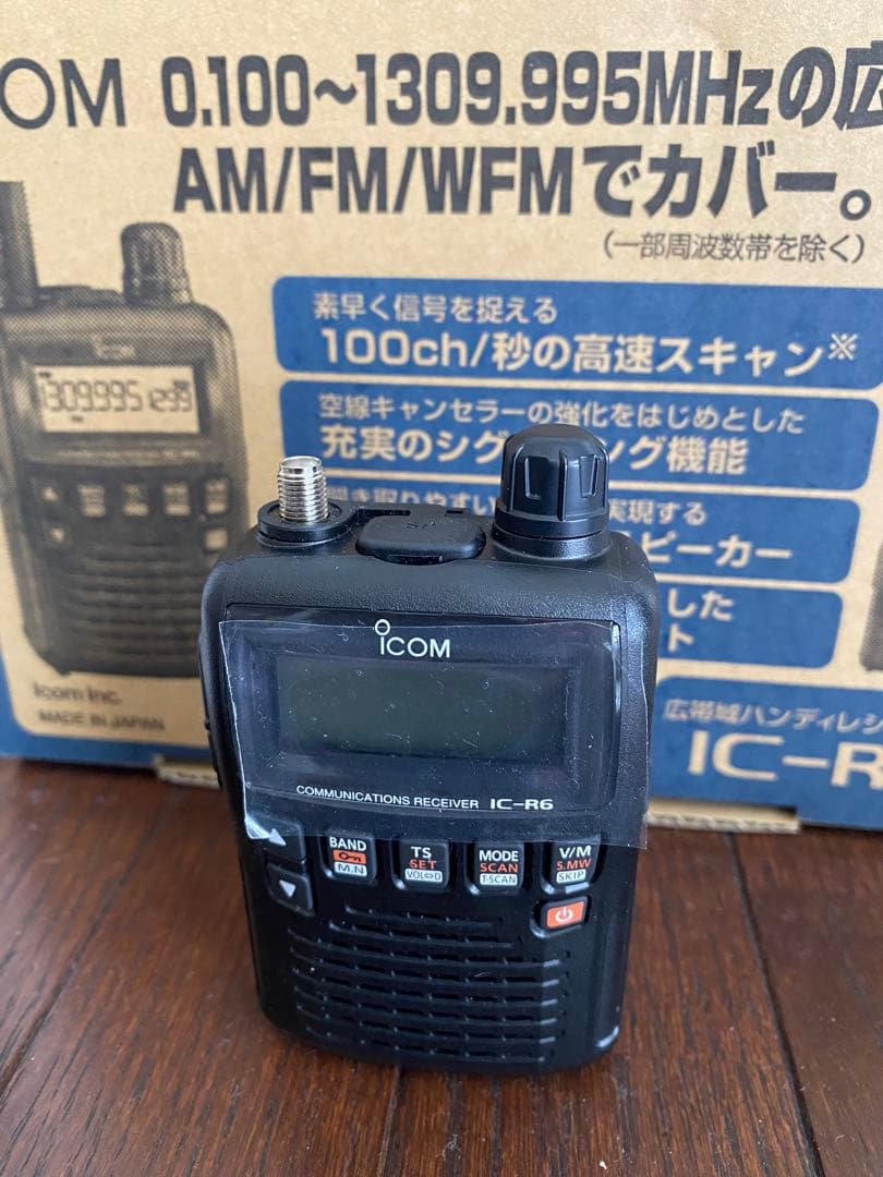 ICOM 広帯域受信機　IC-R6 中古美品 メモリーソフト付き