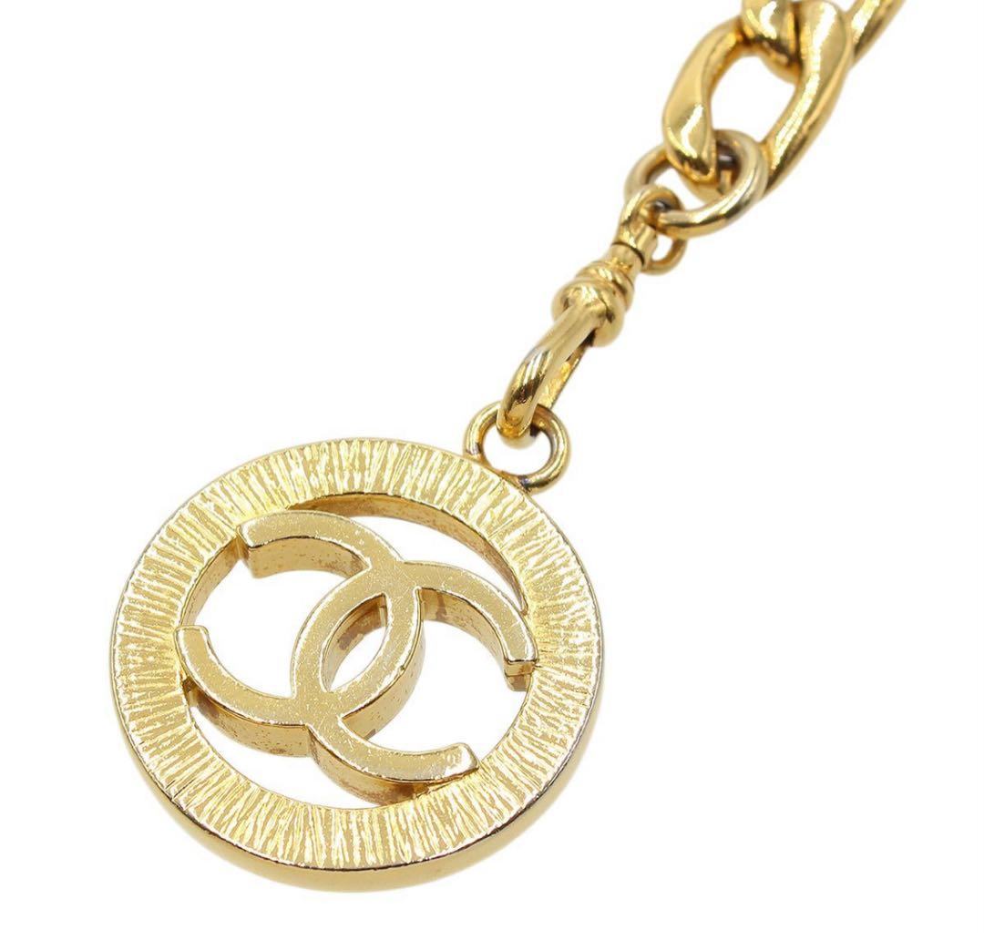 Q2598 美品 シャネル ココマーク シングル チェーンベルト