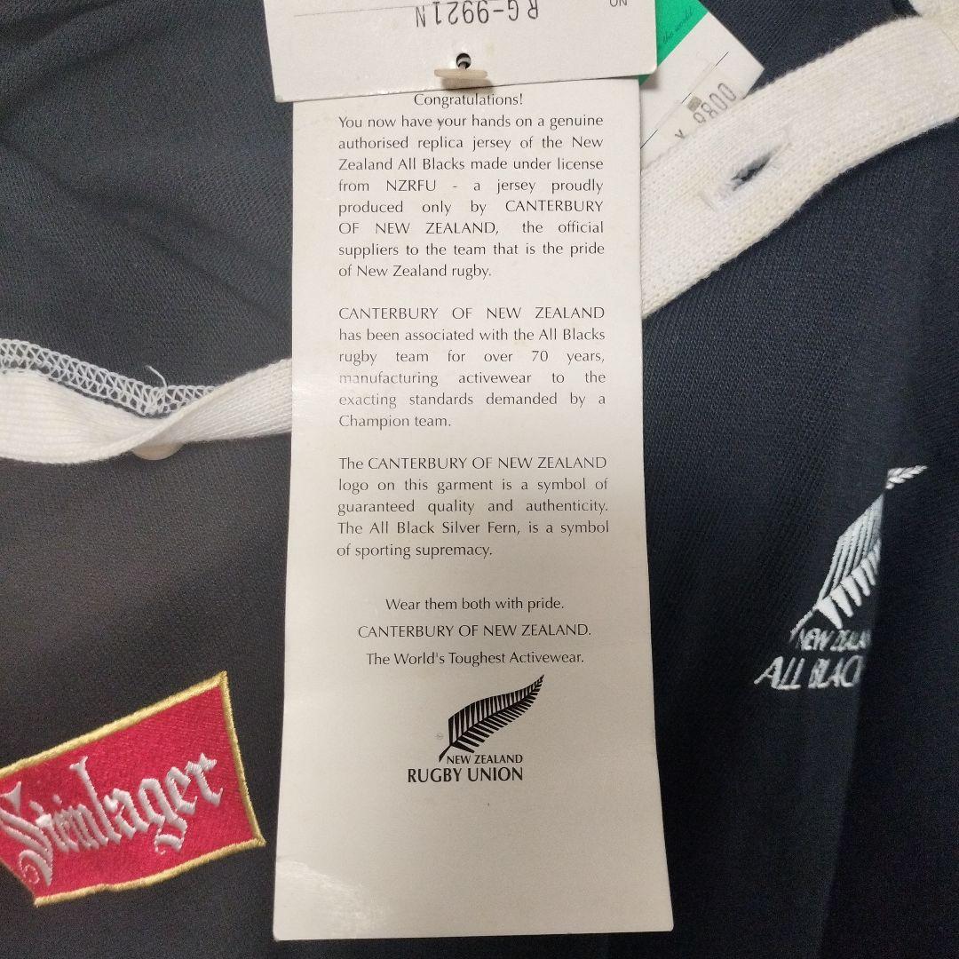 新品タグ カンタベリー◆オールブラックス◆ラガーシャツ ニュージーランド 90s