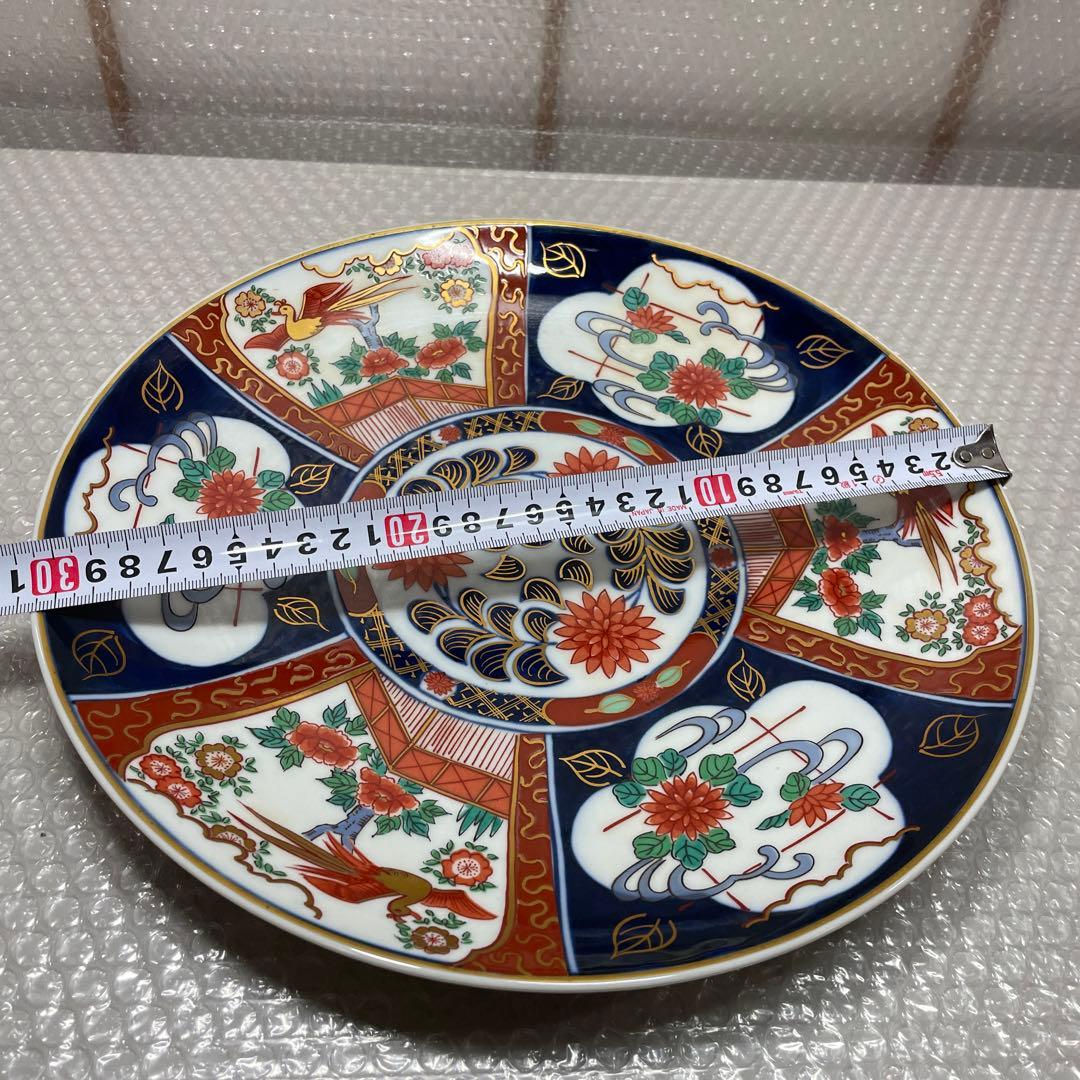 有田焼 盛皿 大皿 山徳窯 赤濃 金彩 古伊万里 色絵 唐草 昭和