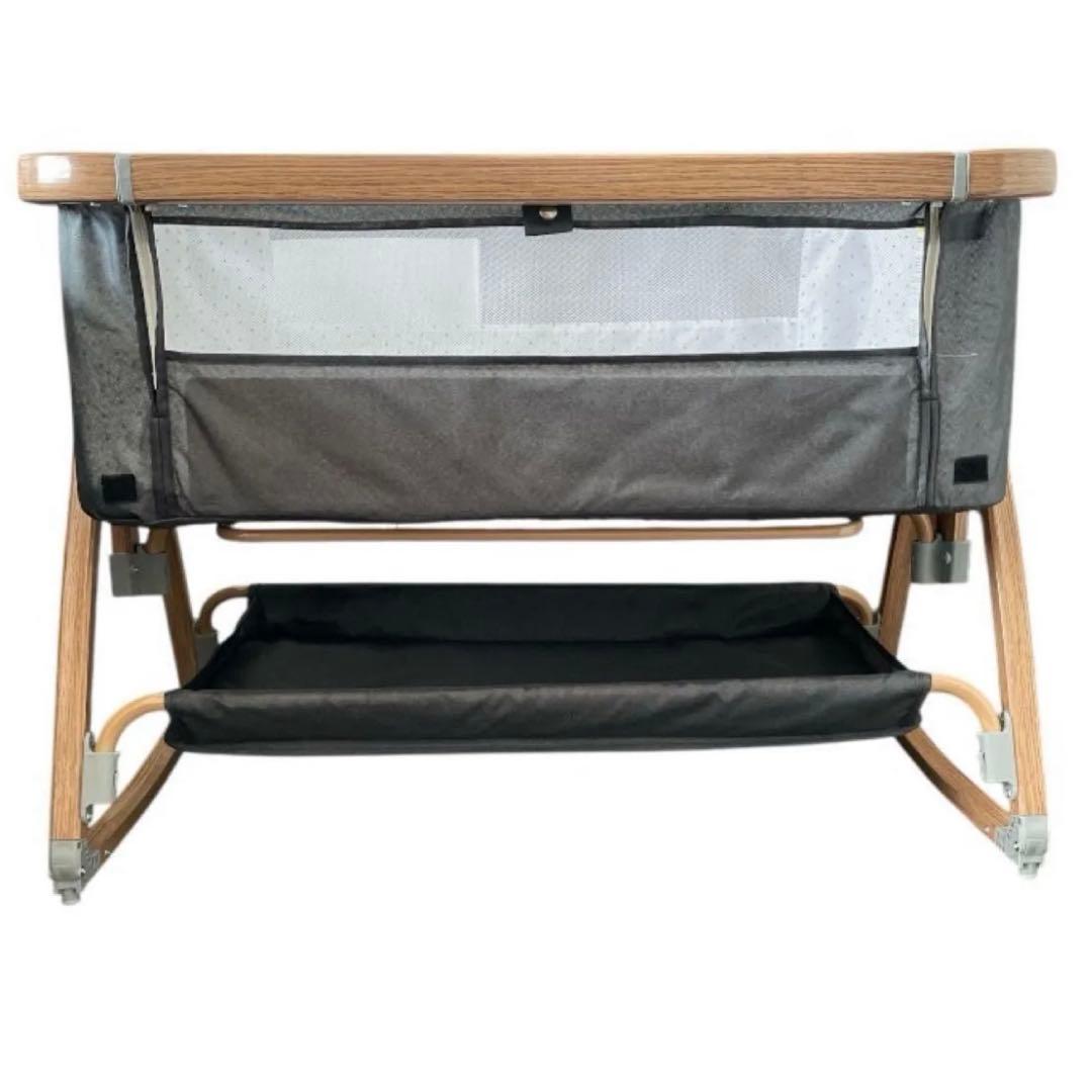 ま*ん様 多機能ベビーベッド 折畳み可能高さ調節添い寝ゆりかごキャスター付 乳児