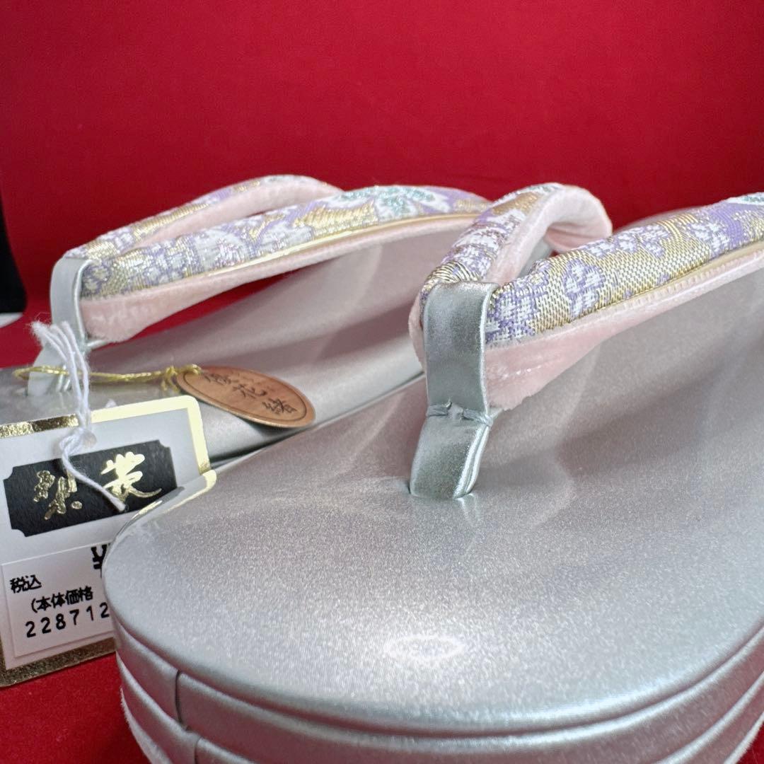 和装用バッグと草履セット　新品未使用　美品　ゴールド　桜　成人式　結婚式