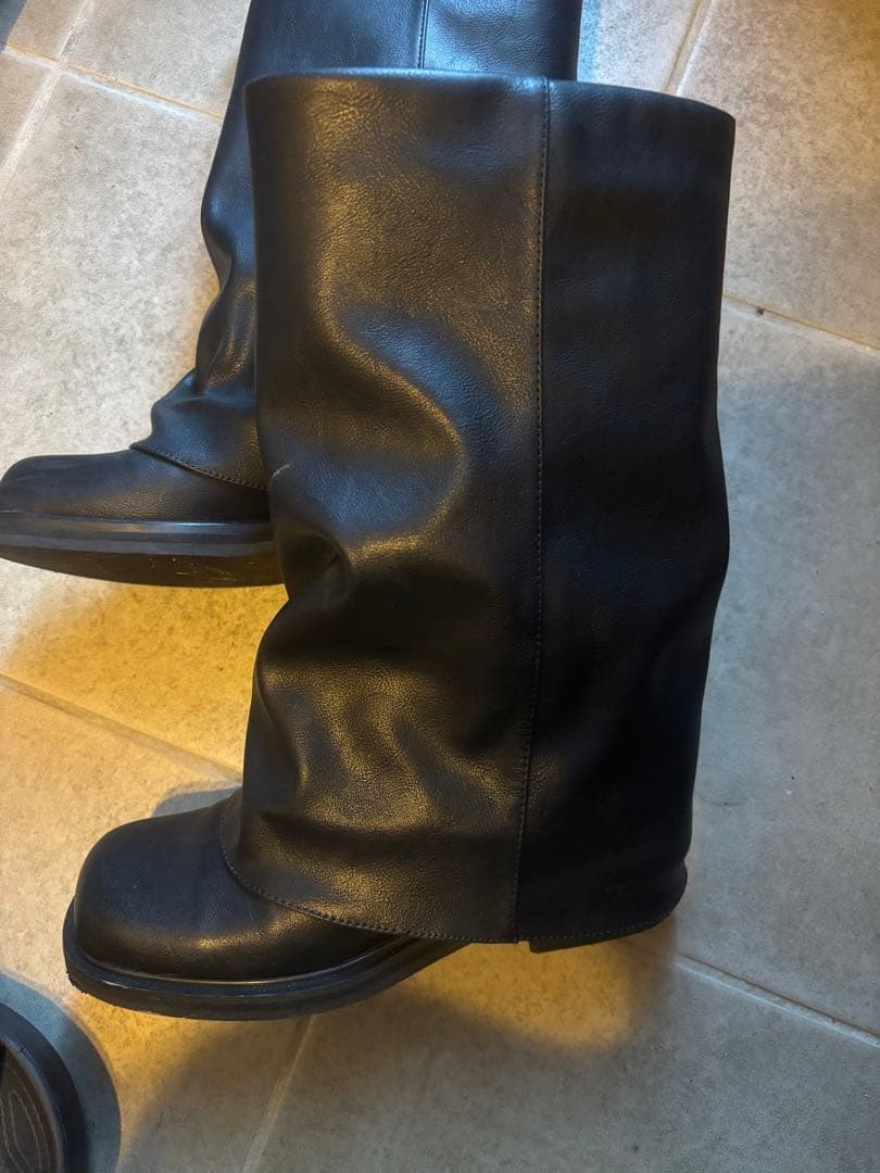 LAGUA GEM COVERED MIDDLE ブーツ　ロングブーツ　ブラック