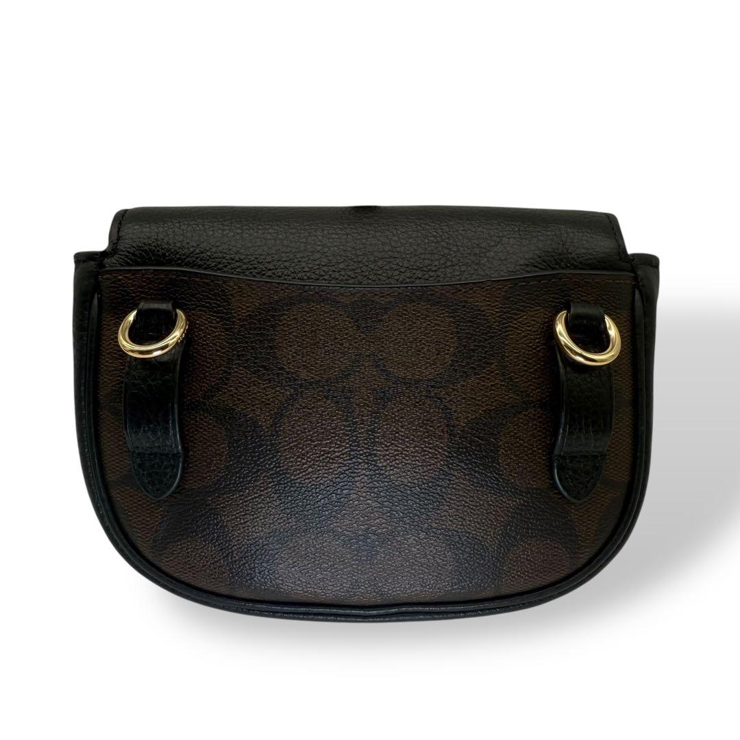 【美品】COACH コーチ ボディバッグ ジェイドミニベルト レザー PVC 黒