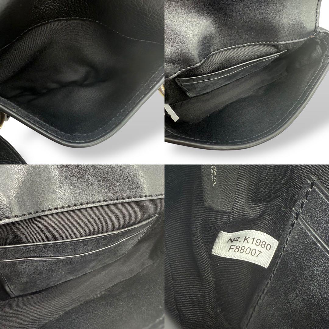 【美品】COACH コーチ ボディバッグ ジェイドミニベルト レザー PVC 黒