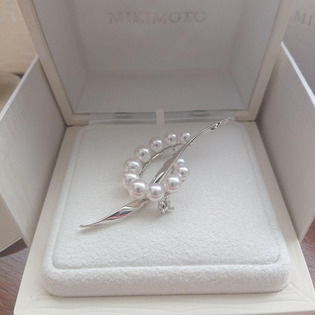 MIKIMOTO パール k18 ブローチ