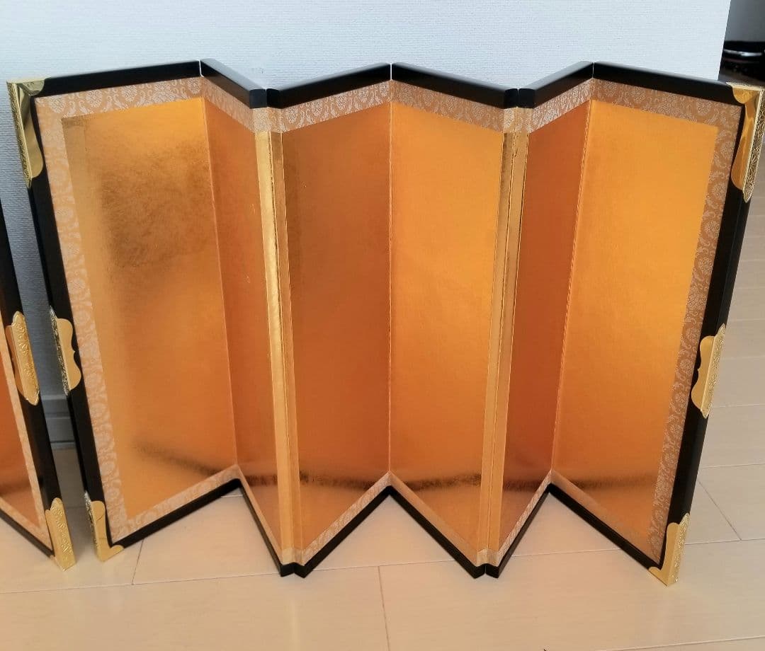 【美品】雛人形　金屏風（きんびょうぶ）ディスプレイに☆