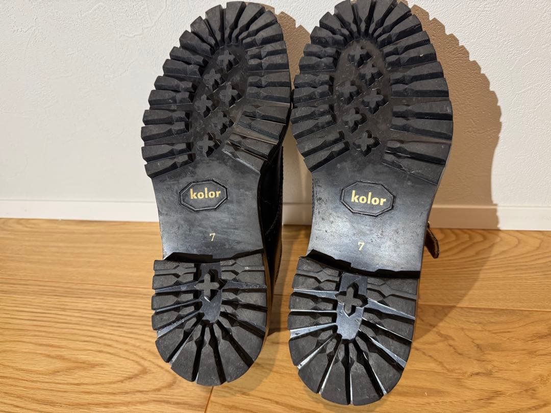 ダブルモンクストラップ 紺レザーシューズ