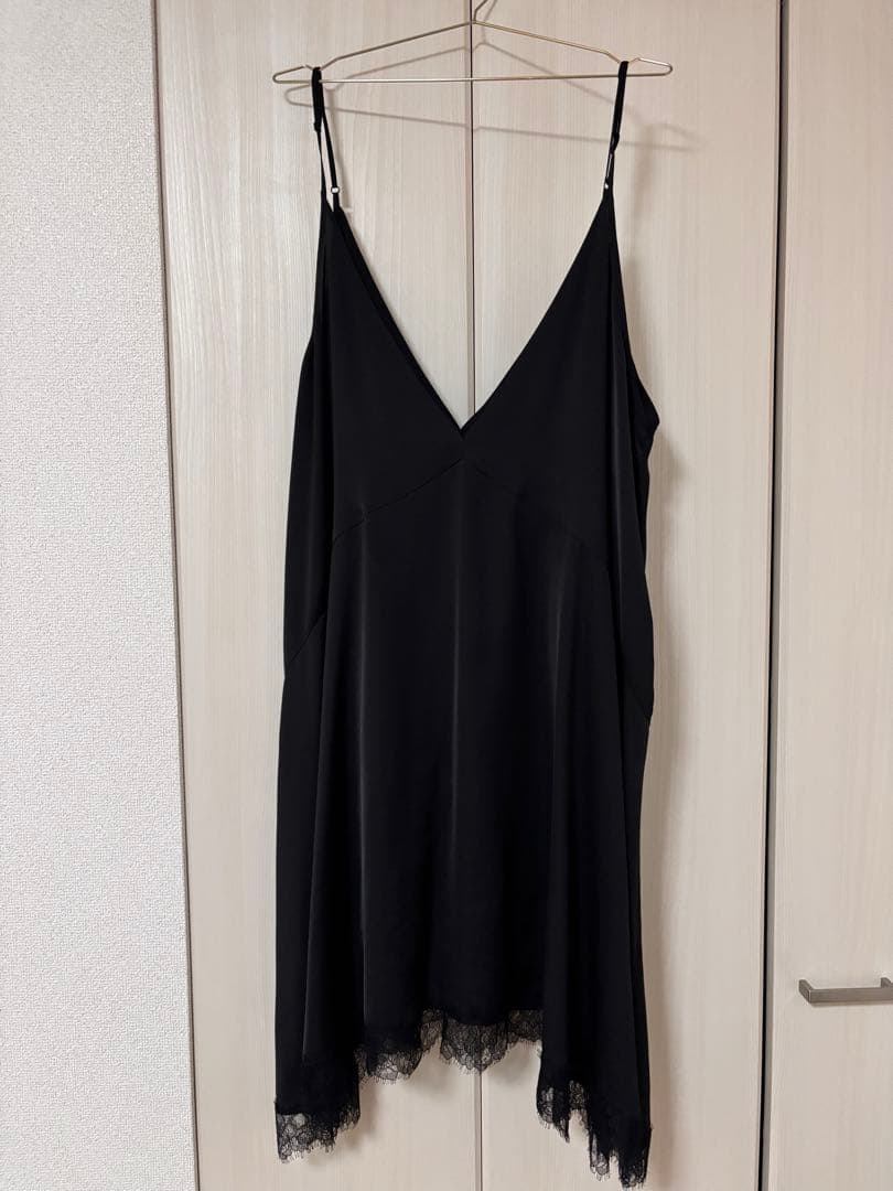 ［完売品］APSTUDIO NEWレースキャミドッキングワンピース　ブラック