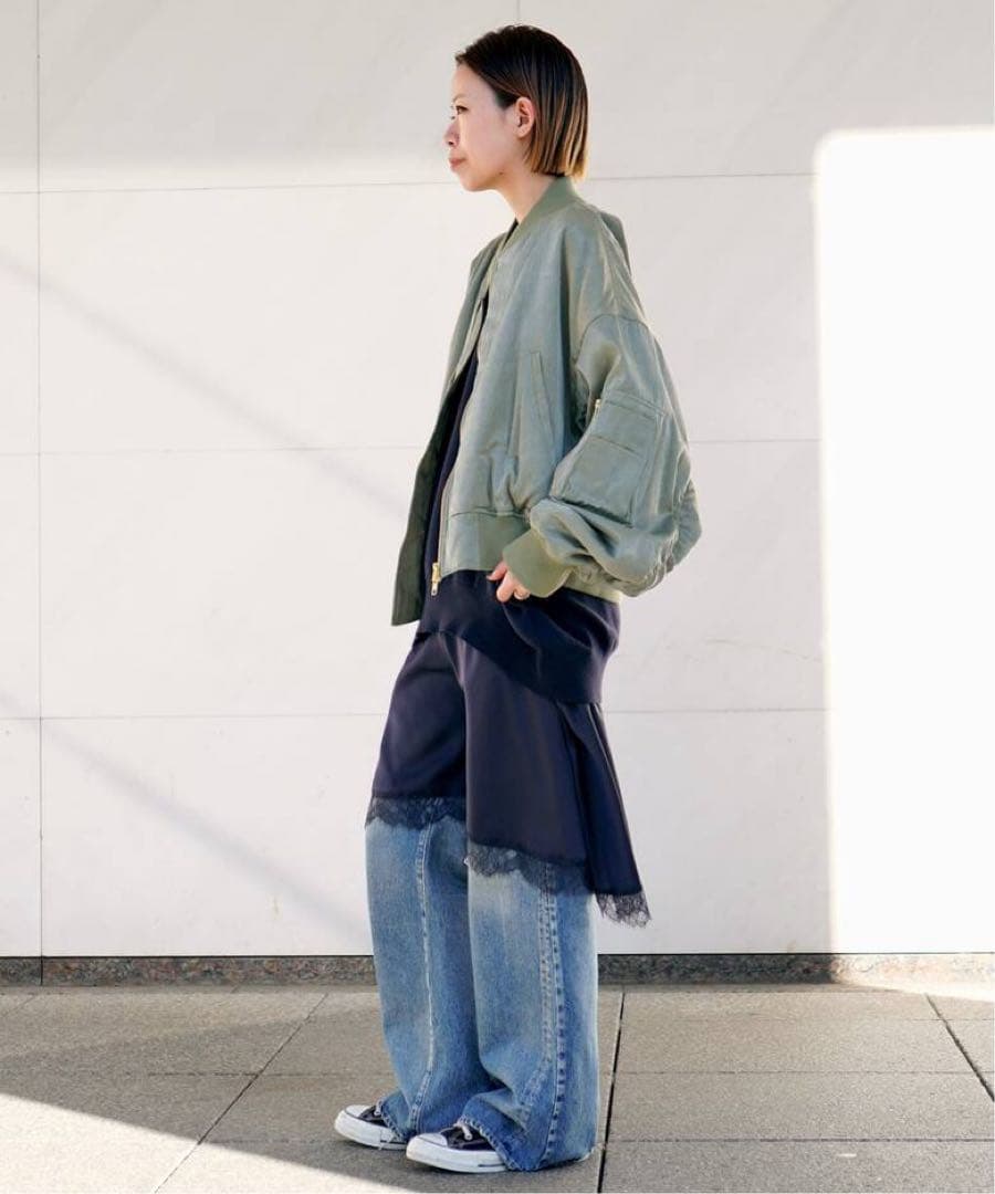 ［完売品］APSTUDIO NEWレースキャミドッキングワンピース　ブラック