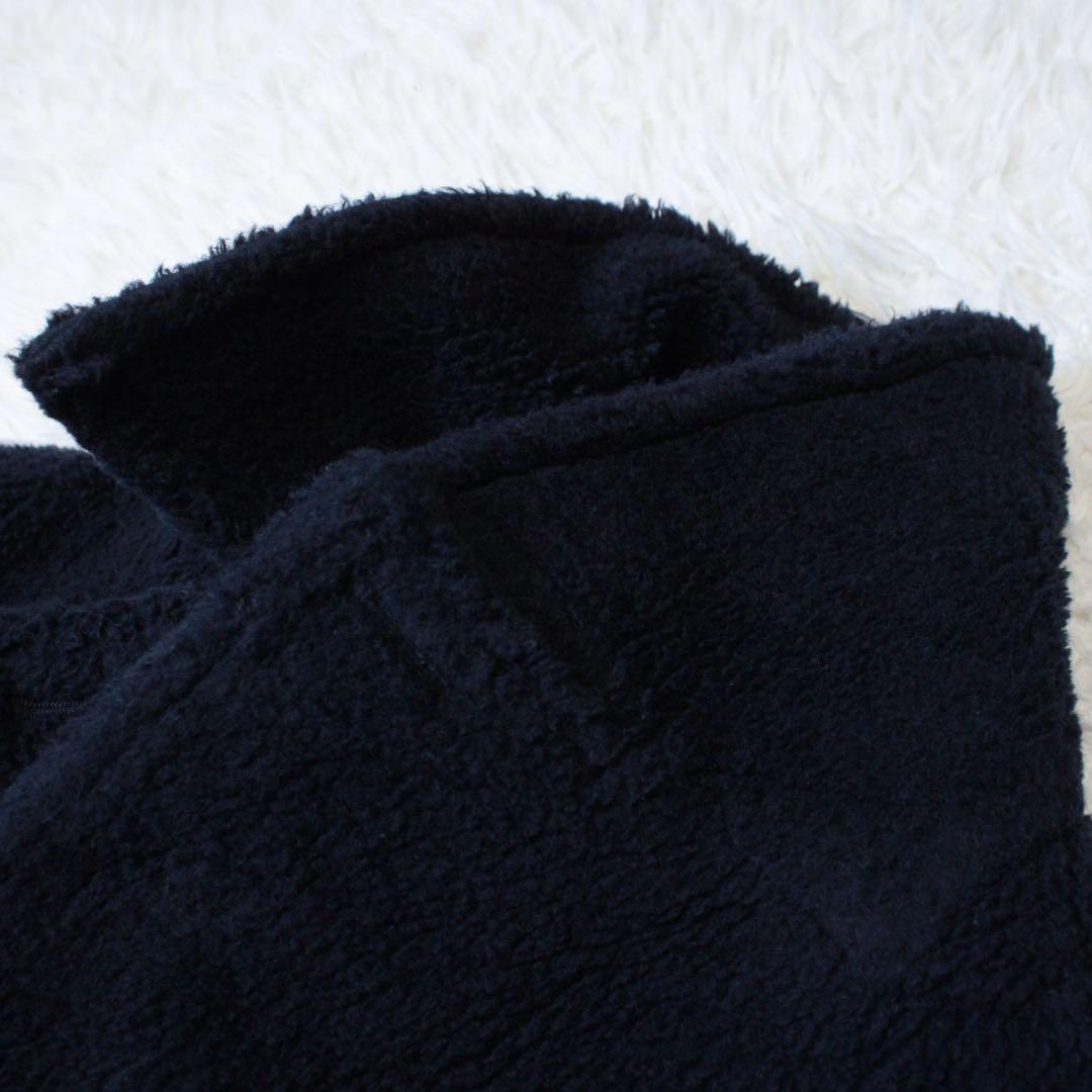 THIRD MAGAZINE サードマガジン 金ボタン付き ボアPコート 紺 M