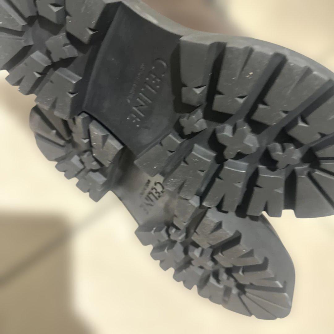 CELINE ブラウン レースアップブーツ