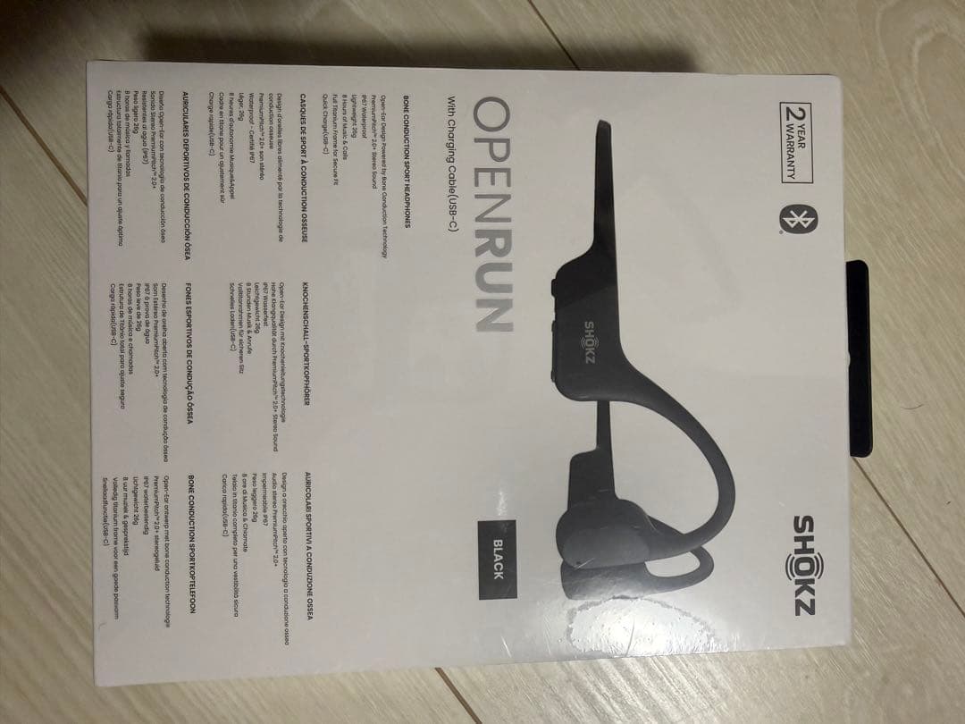 SHOKZ OPENRUN 骨伝導イヤホン ブラック S805