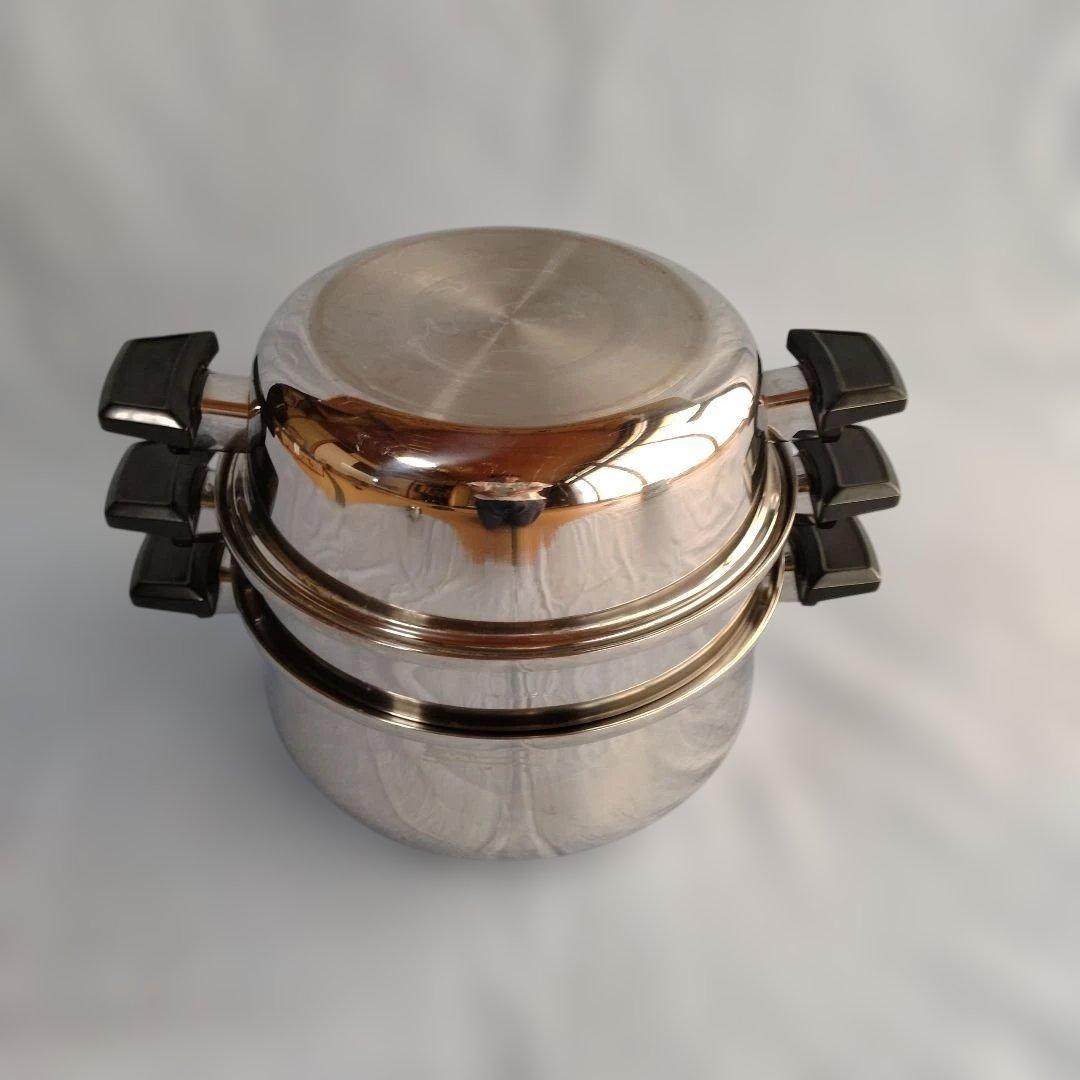 【ロイヤルクィーン】大スチーマー　セット＆ 小スチーマーセット 〈蒸し器〉