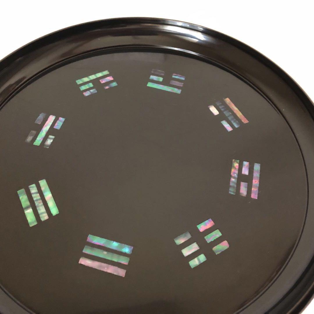 八卦盆　青貝螺鈿　真塗　乱盆　玄々斎好　裏千家　茶道具