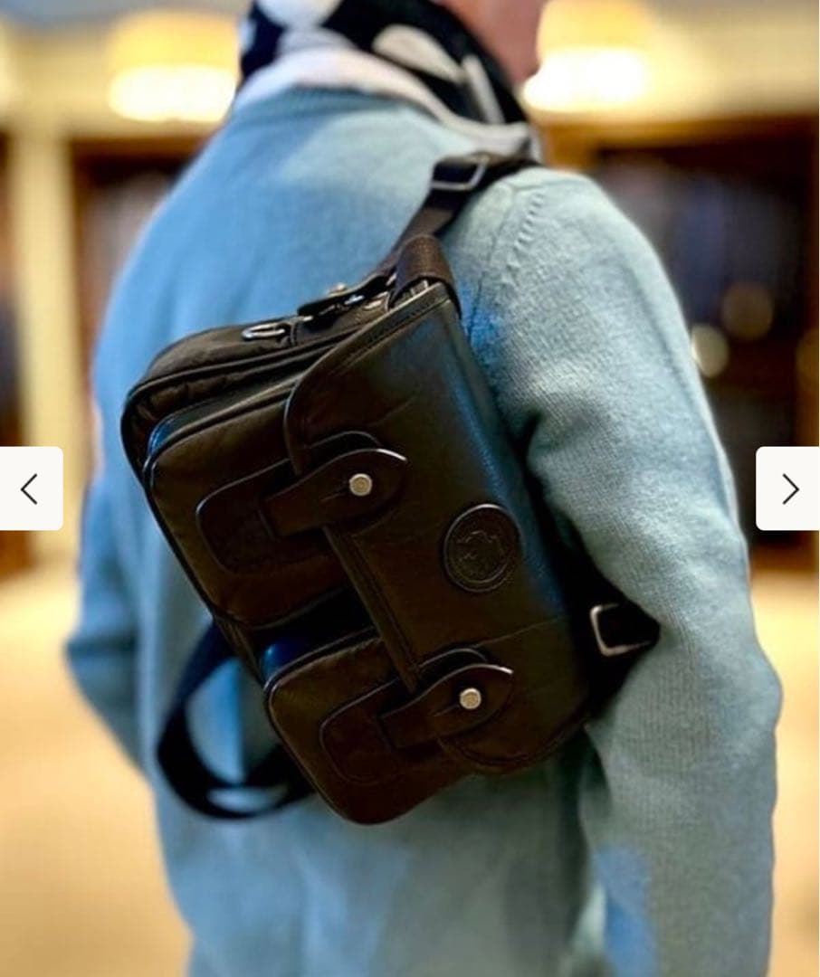 BEAMSF別注　HUNTING WORLD レザー キャリーオール S