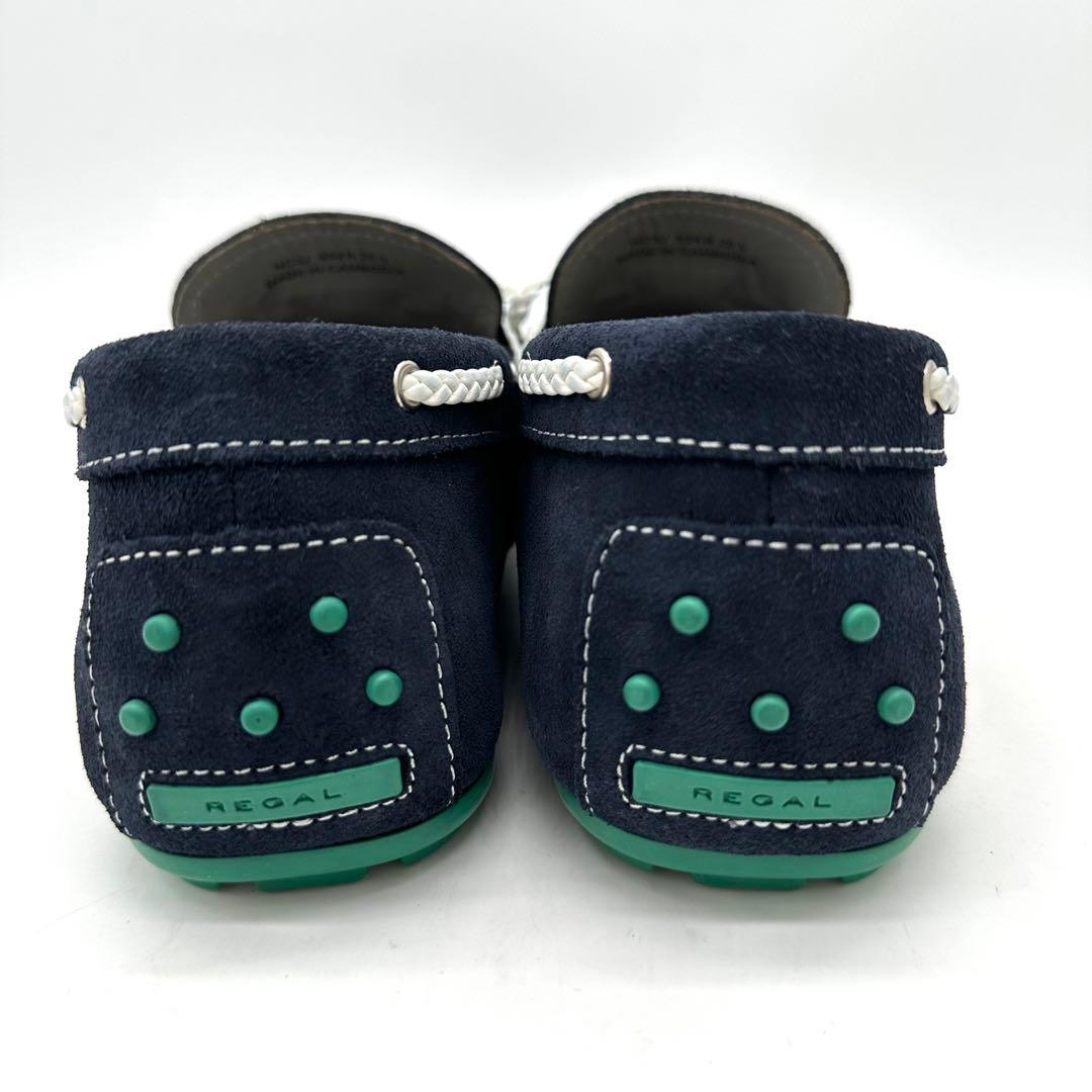 〈美品〉REGAL リーガル【25.5cm】ドライビングシューズ ネイビー