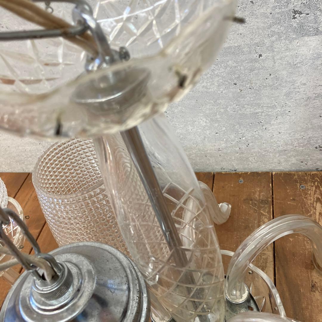 昭和レトロ HOYA ホヤクリスタル ガラス製 シャンデリア