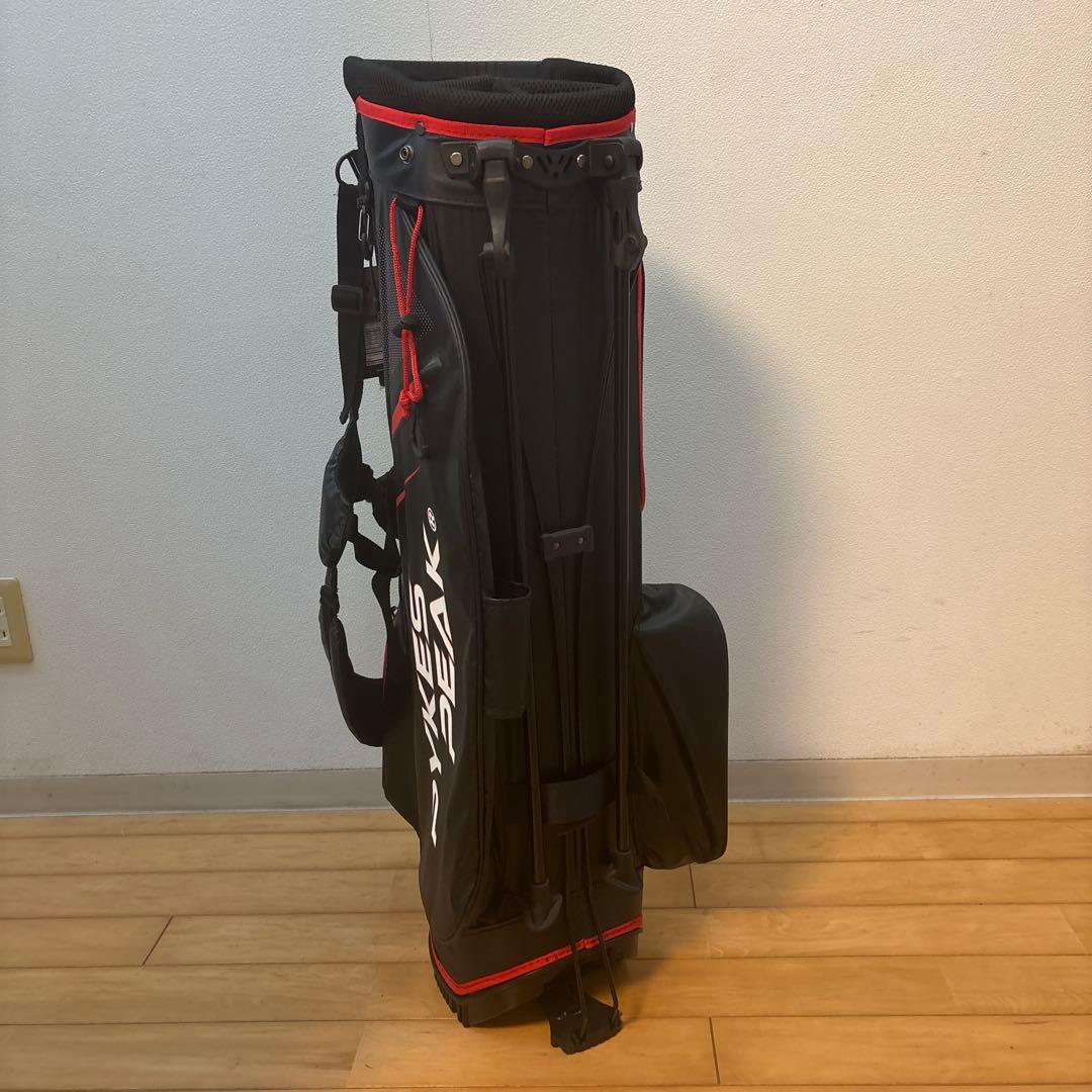 PYKES PEAK キャディバッグ 黒/赤