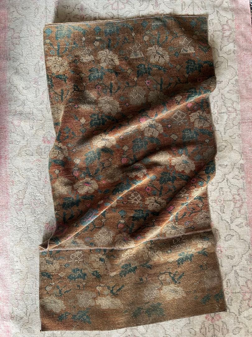 レア柄　Sunset Brown トルコ　ヴィンテージラグ　トルコラグ