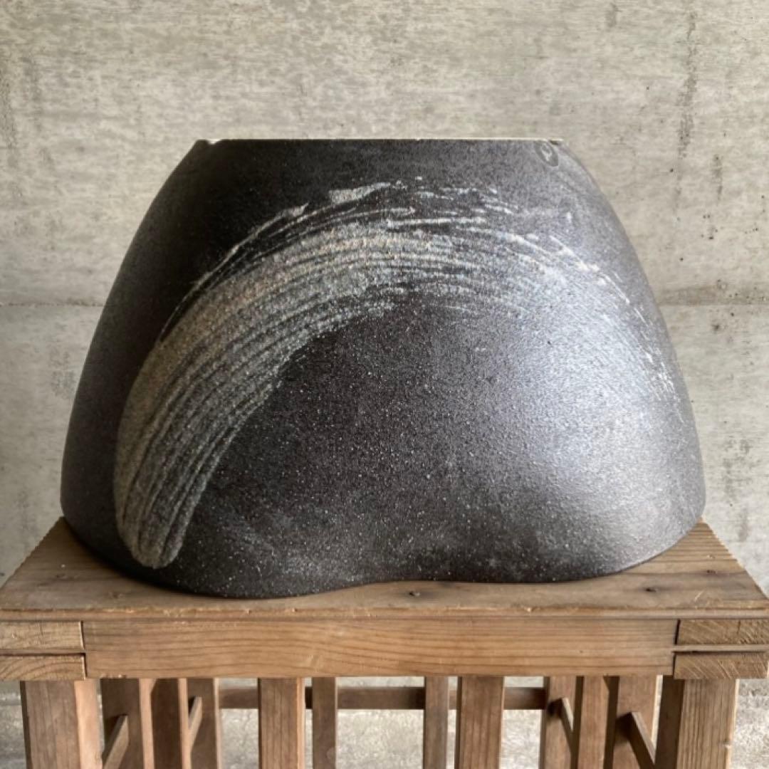 信楽焼 睡蓮鉢 めだか鉢 金魚 水鉢 植物 花器 大型 深鉢 緑色 和風 陶器