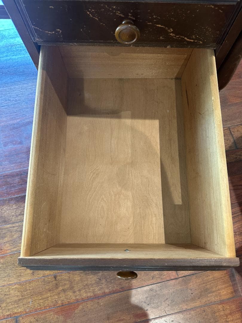 東海家具 ヴィンテージデスク 片袖 モダン クラシック サクラ材 書斎机 デスク