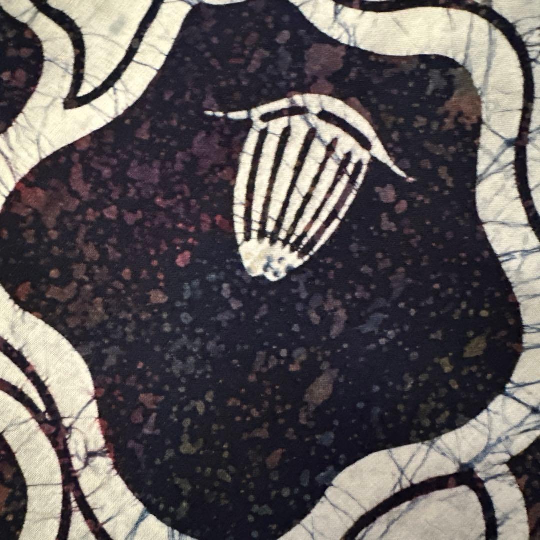 ❶反物　浴衣地　三勝染 ろうけつ染❷竹　小珍染　白地　【未仕立て】