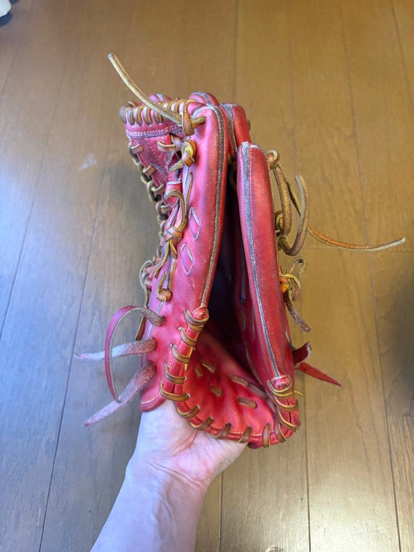 【週末限定価格】ウィルソン 外野用 軟式野球グローブ 赤