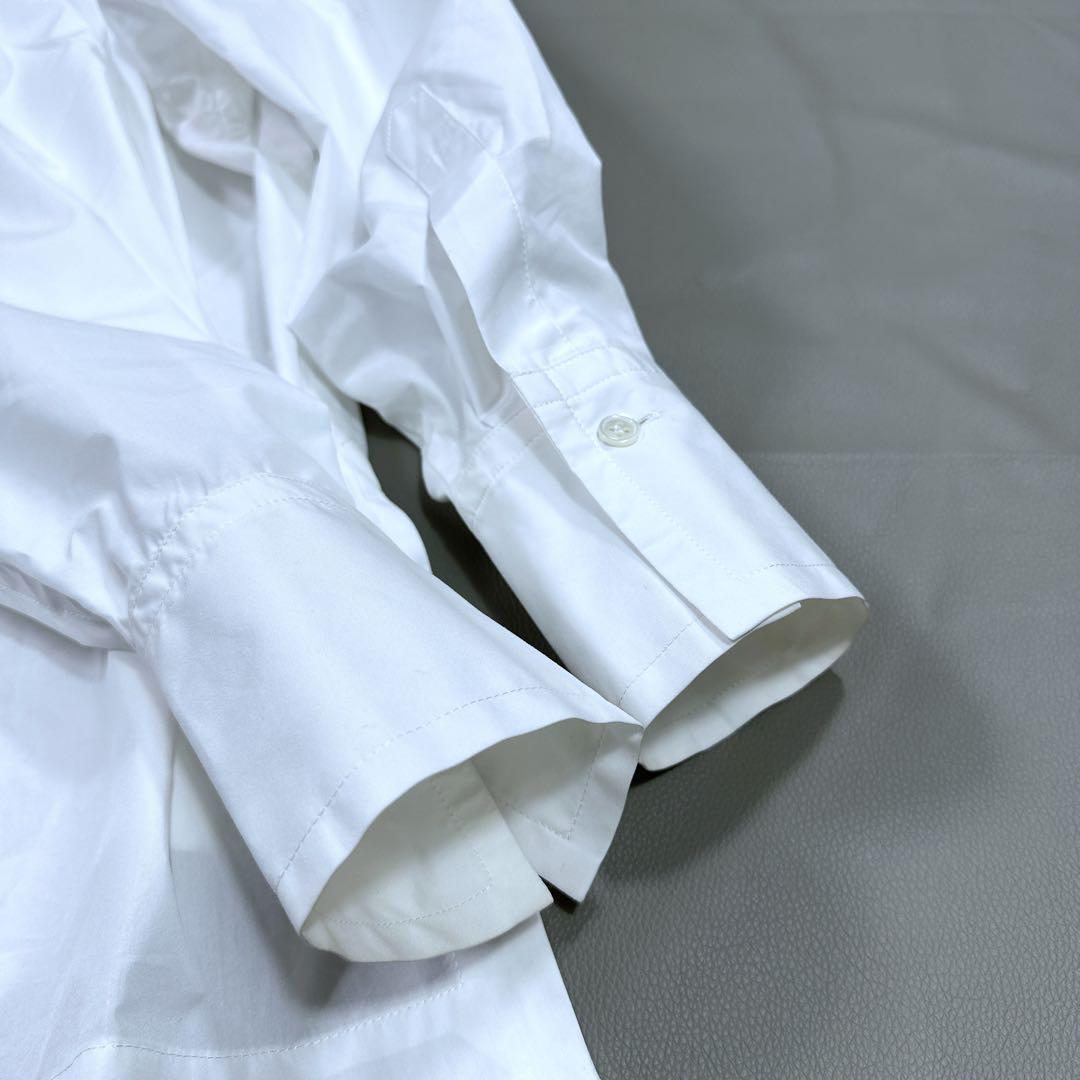 デミルクス ビームス ストール ブラウス　ボウタイブラウス ホワイト