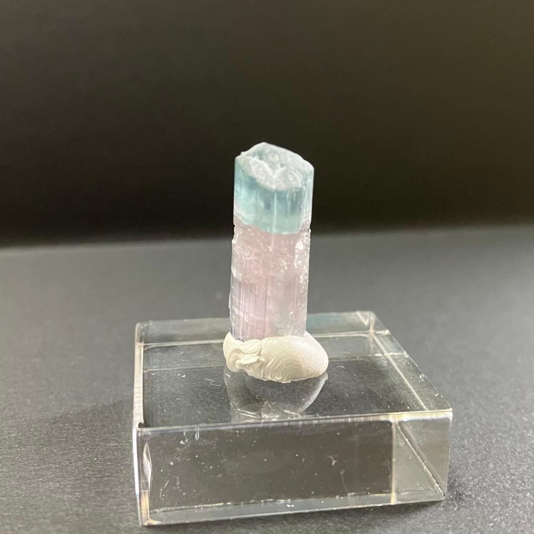 バイカラートルマリン　アフガニスタン　ブルーキャップ&ピンク　鉱物標本　原石