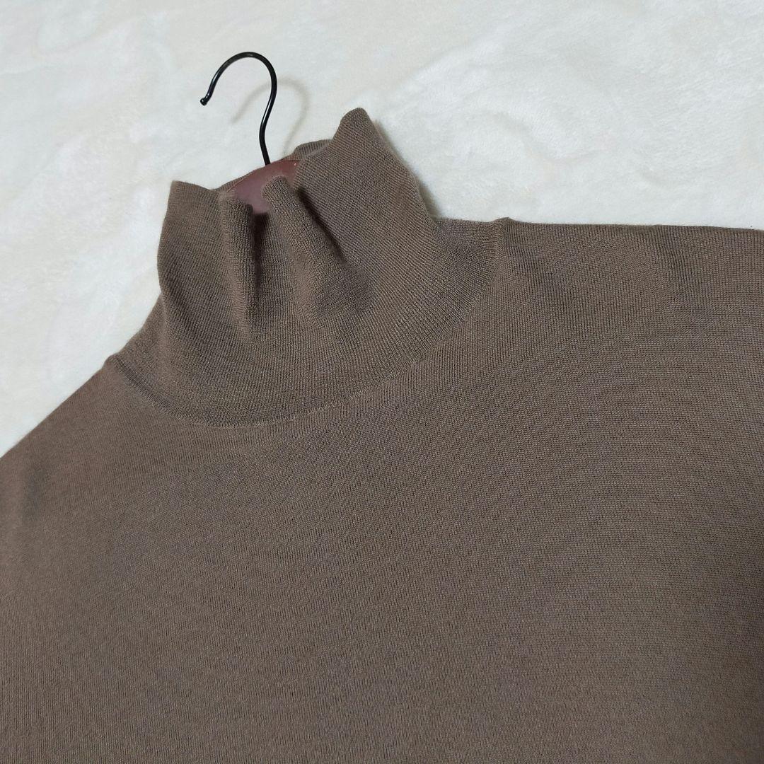 カシミヤ100%　イタリア製　FEDELI　ハイネックニット　ハイゲージ