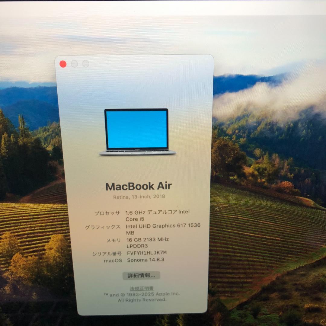 MacBook本体 MacBook Air 13-inch i5/16GB/256GB Retina