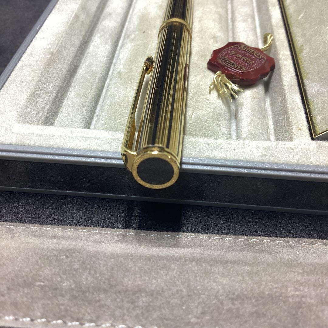 パーカー　ボールペン　プリミア　アテネス　23Kゴールドストライプ