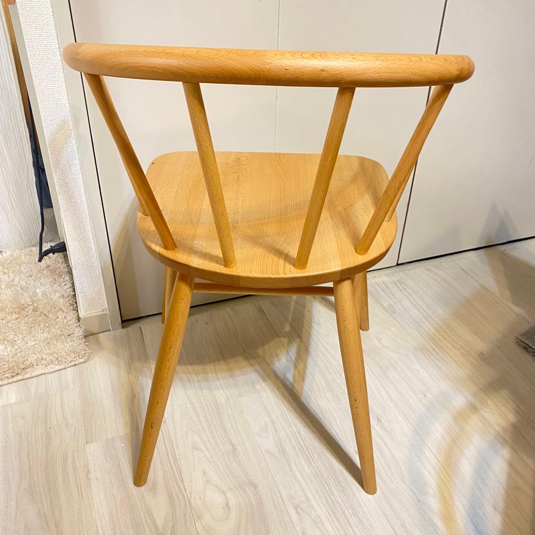 値下げ不可　無印良品　ブナ材アームチェア　丸脚　ダイニングチェア