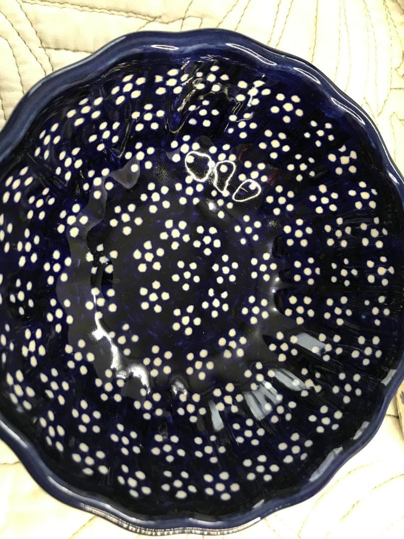 ポーリッシュポタリー［ボレスワヴィエツ］ シチューパンと未使用の小鉢2枚セット