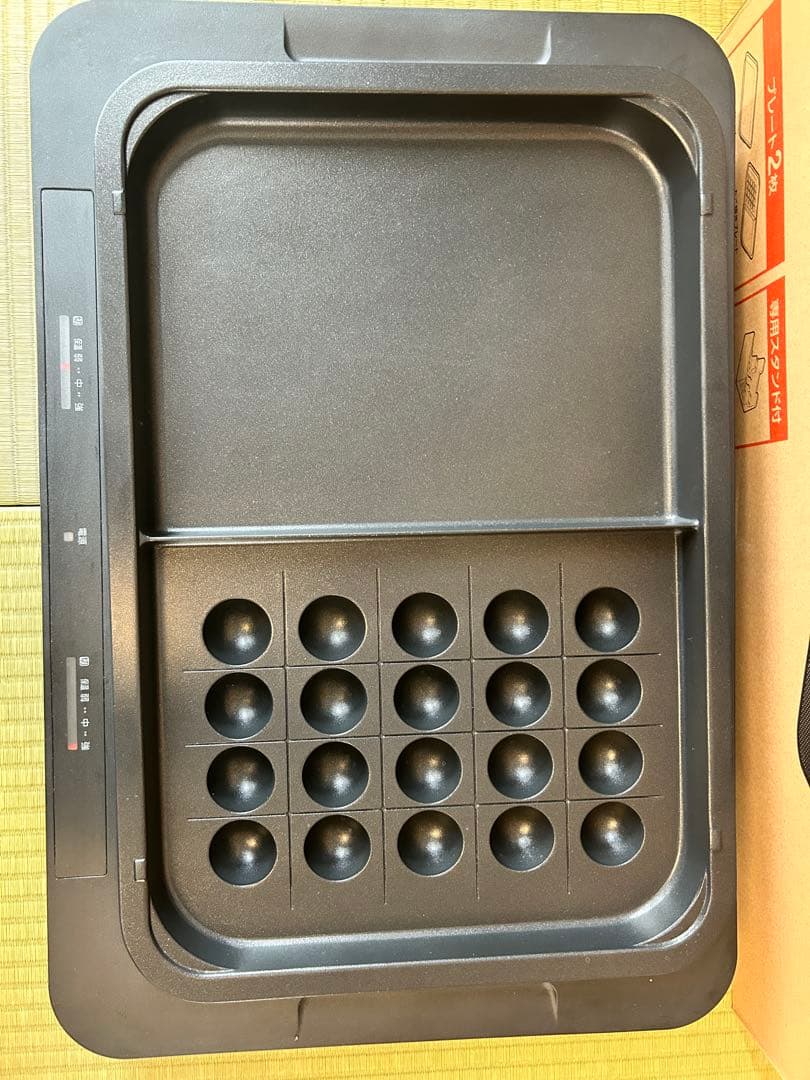 【極美品】左右温調ホットプレート たこ焼き　大型平面プレート アイリスオーヤマ