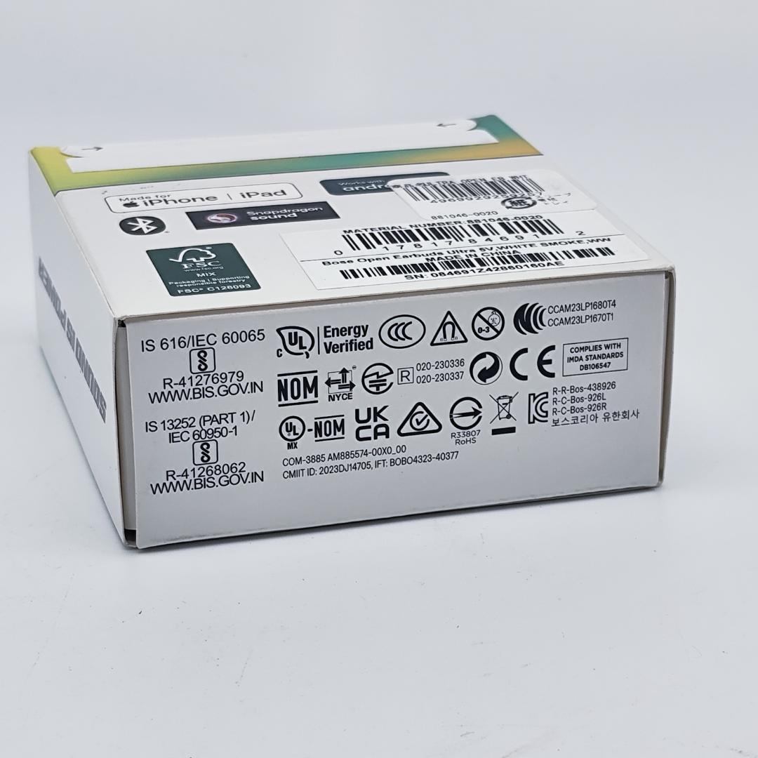 Bose Ultra Open Earbuds オープンイヤー ホワイトスモーク