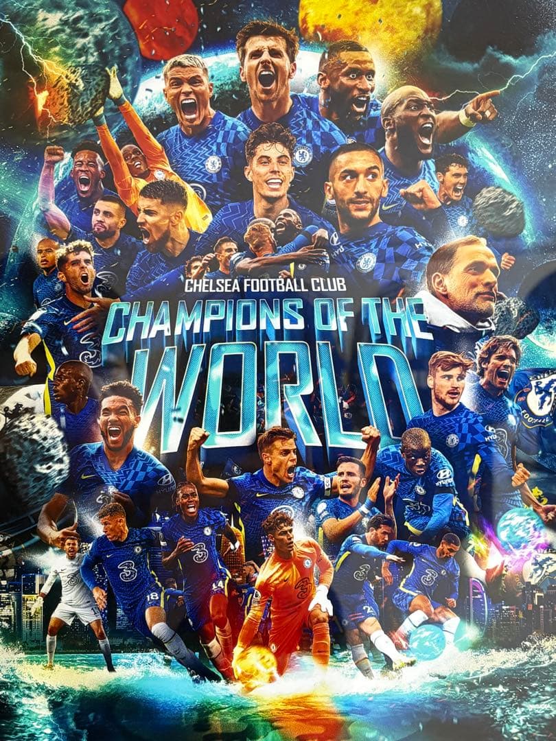 チェルシー 2021 クラブW杯 優勝記念 額入りフォトプリント