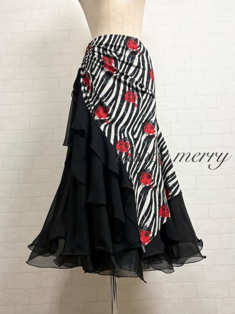 新品　社交ダンス　赤　黒　ベージュ　ツーピース　セットアップ　パーティ　2914