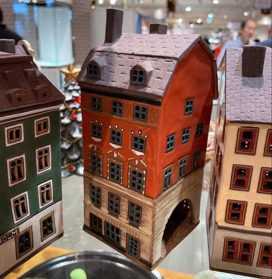 スウェーデン　ストックホルムの街並み置物 陶器製6セット