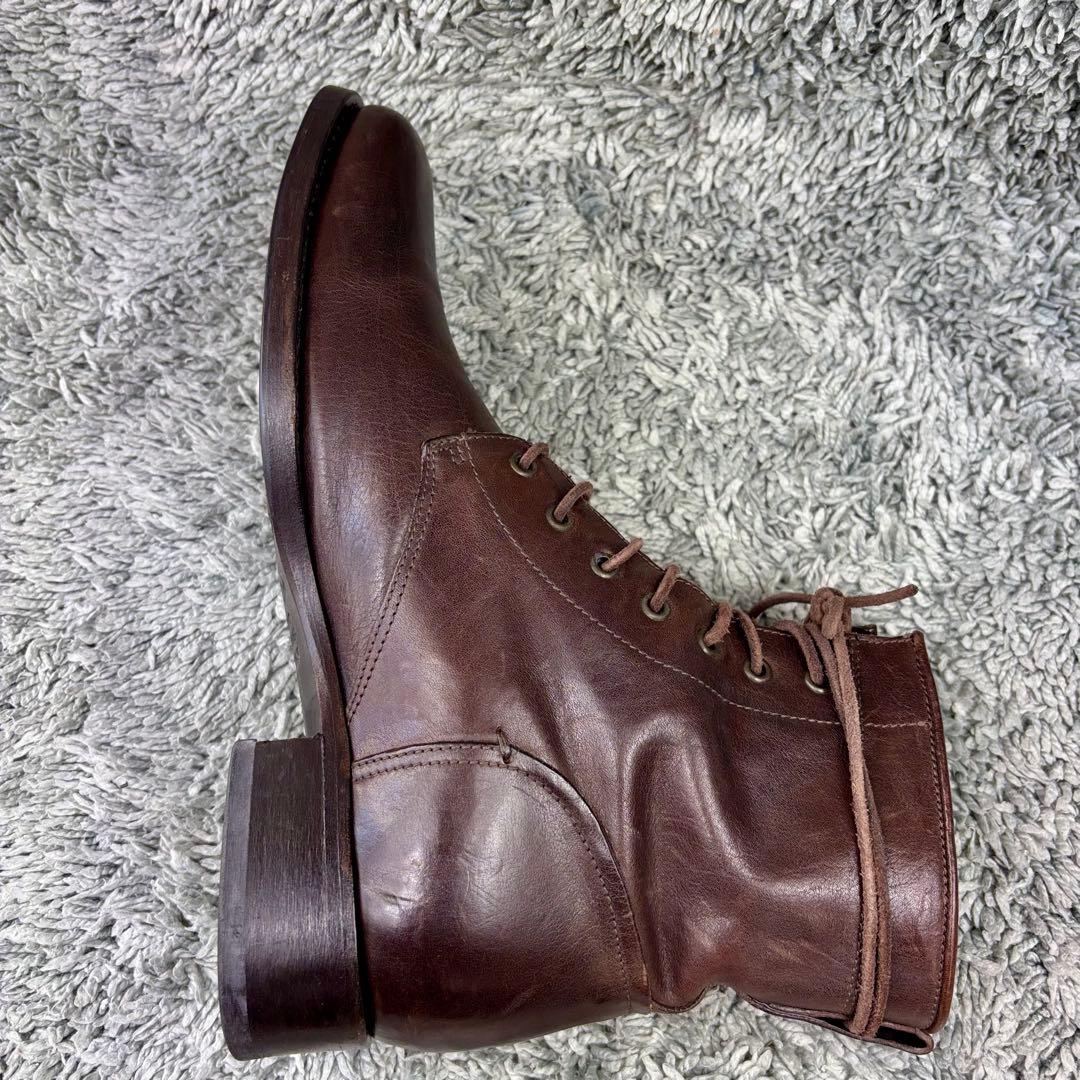 【美品】ブッテロ ワークブーツ レースアップ B1101 ブラウン 27.5