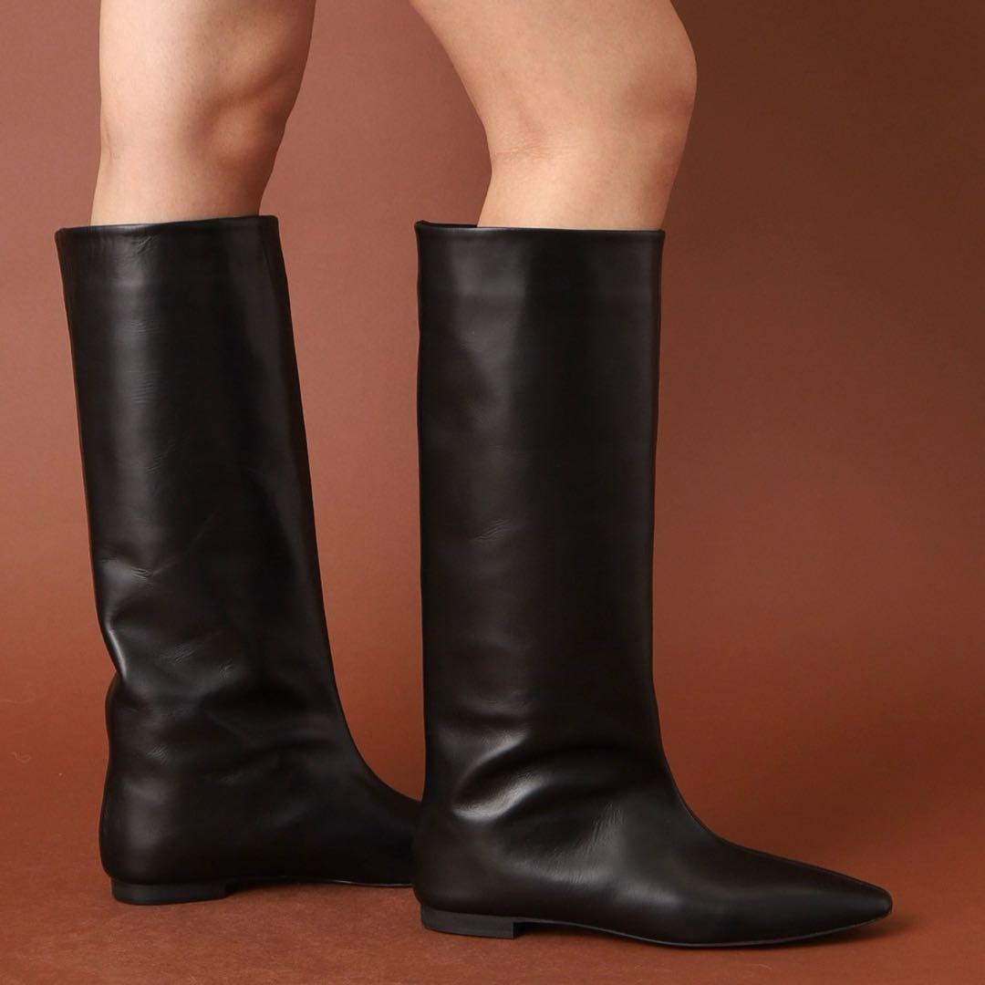 完売品 Dhyana. ディアナドット 金子綾 ロングブーツ レザー 23.5