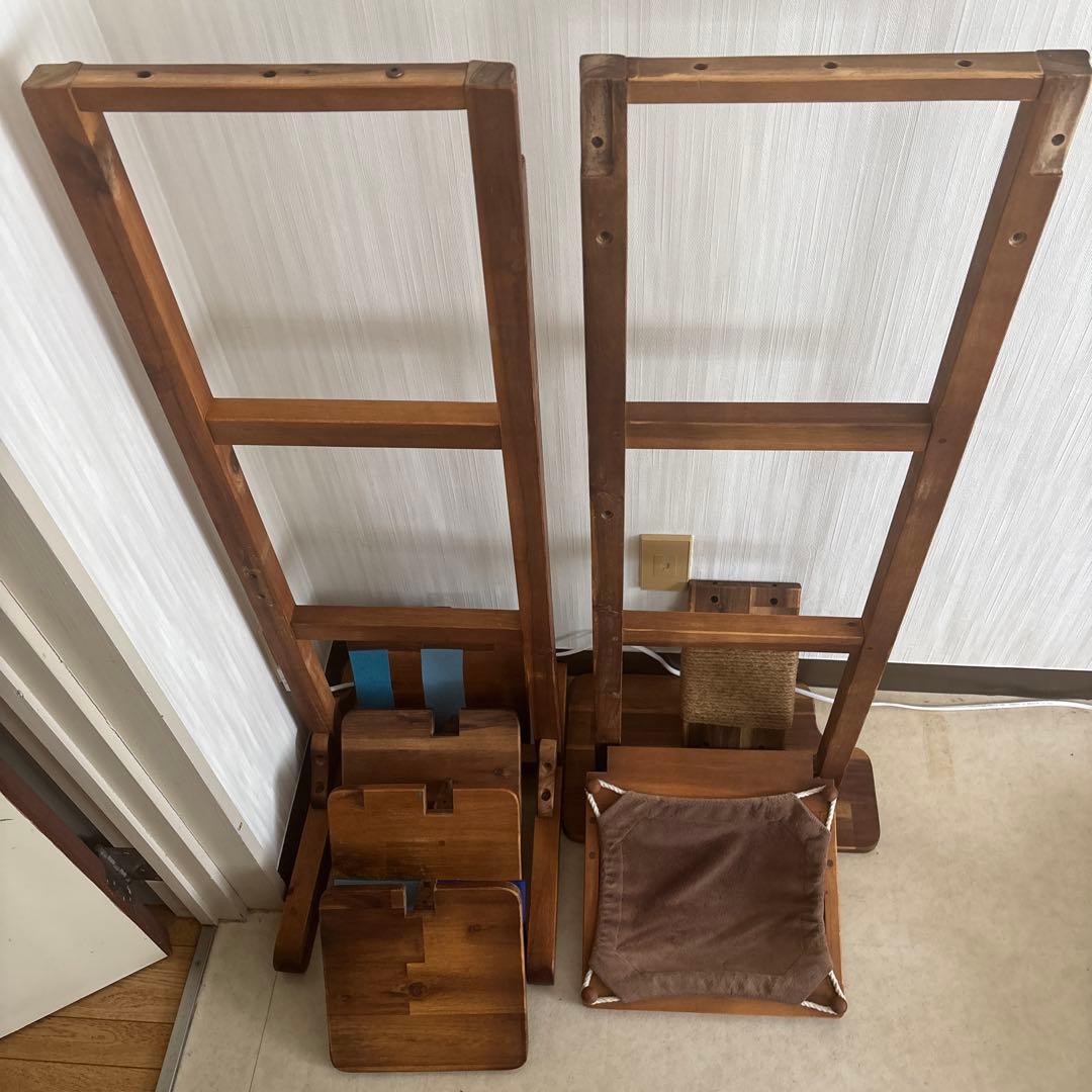 【訳有】　キャットシェルフ スリム　キャティーマン　突っ張り型木製キャットタワー