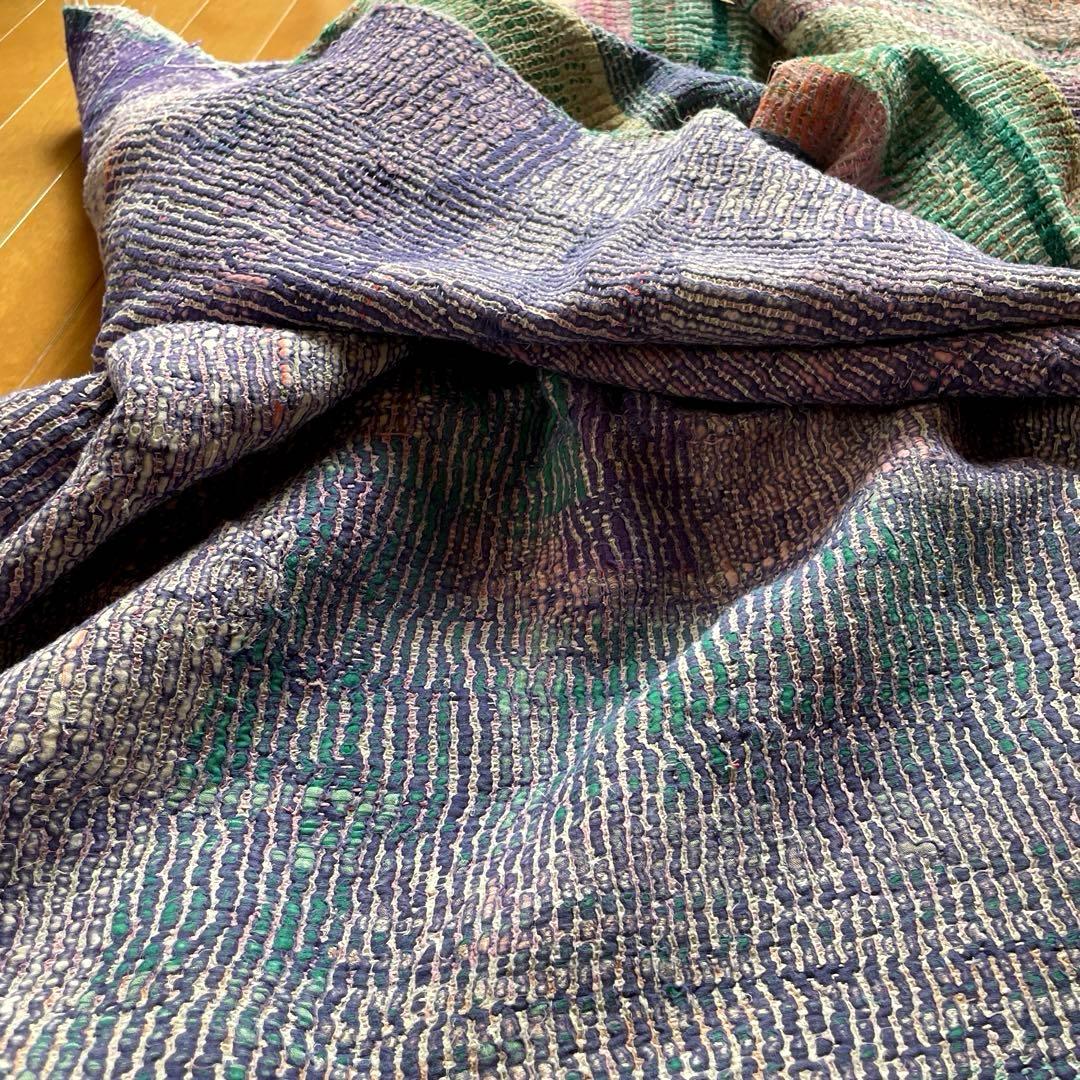 大判　138×200 インド　ヴィンテージカンタキルト　リバーシブル