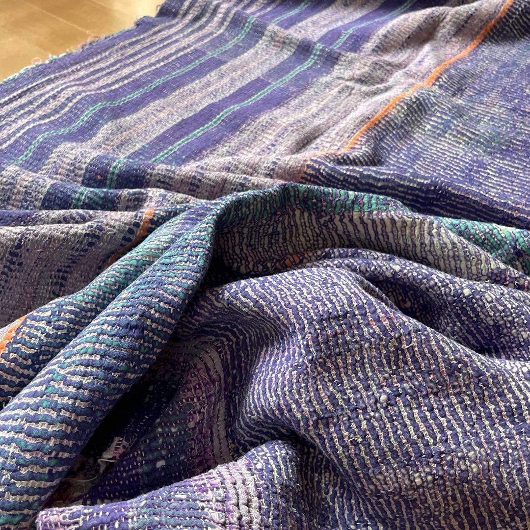 大判　138×200 インド　ヴィンテージカンタキルト　リバーシブル