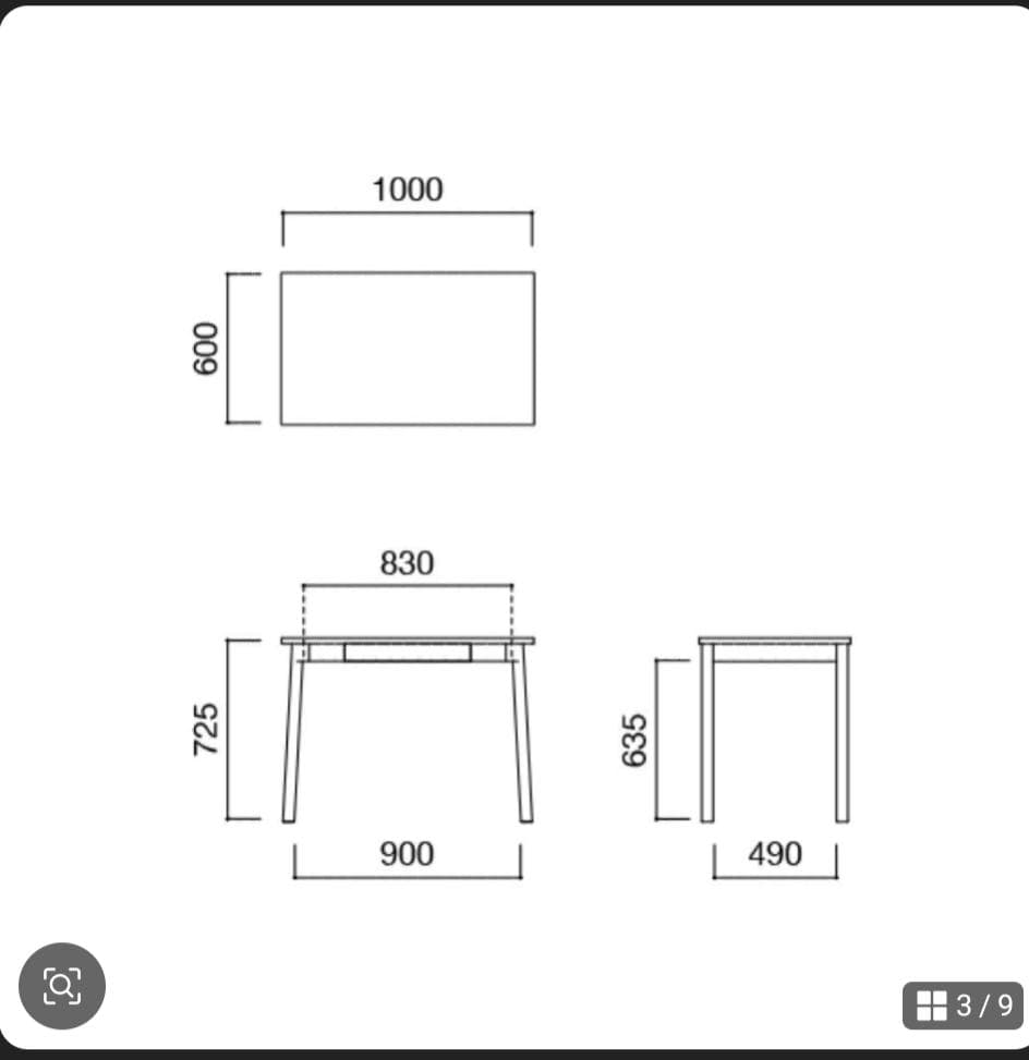 中古品無印良品 MUJI ダイニングテーブル 引出付 2021年
